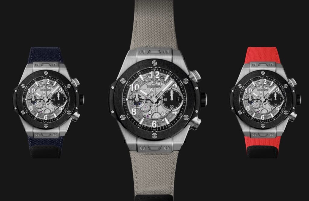 Hublot із текстильним ременем для годинника