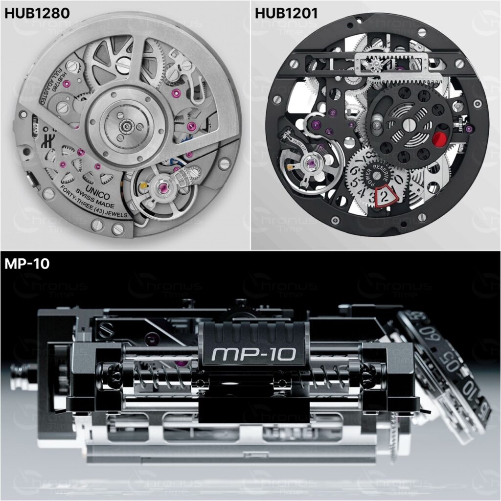 Мануфактурні калібри Hublot: Unico HUB1280, Meca-10 HUB1201, MP-10 Мануфактурні механізми Hublot HUB1280 Unico, HUB1201 Meca-10 і MP-10